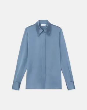 LAFAYETTE 148 Silk Charmeuse French Cuff Blouse