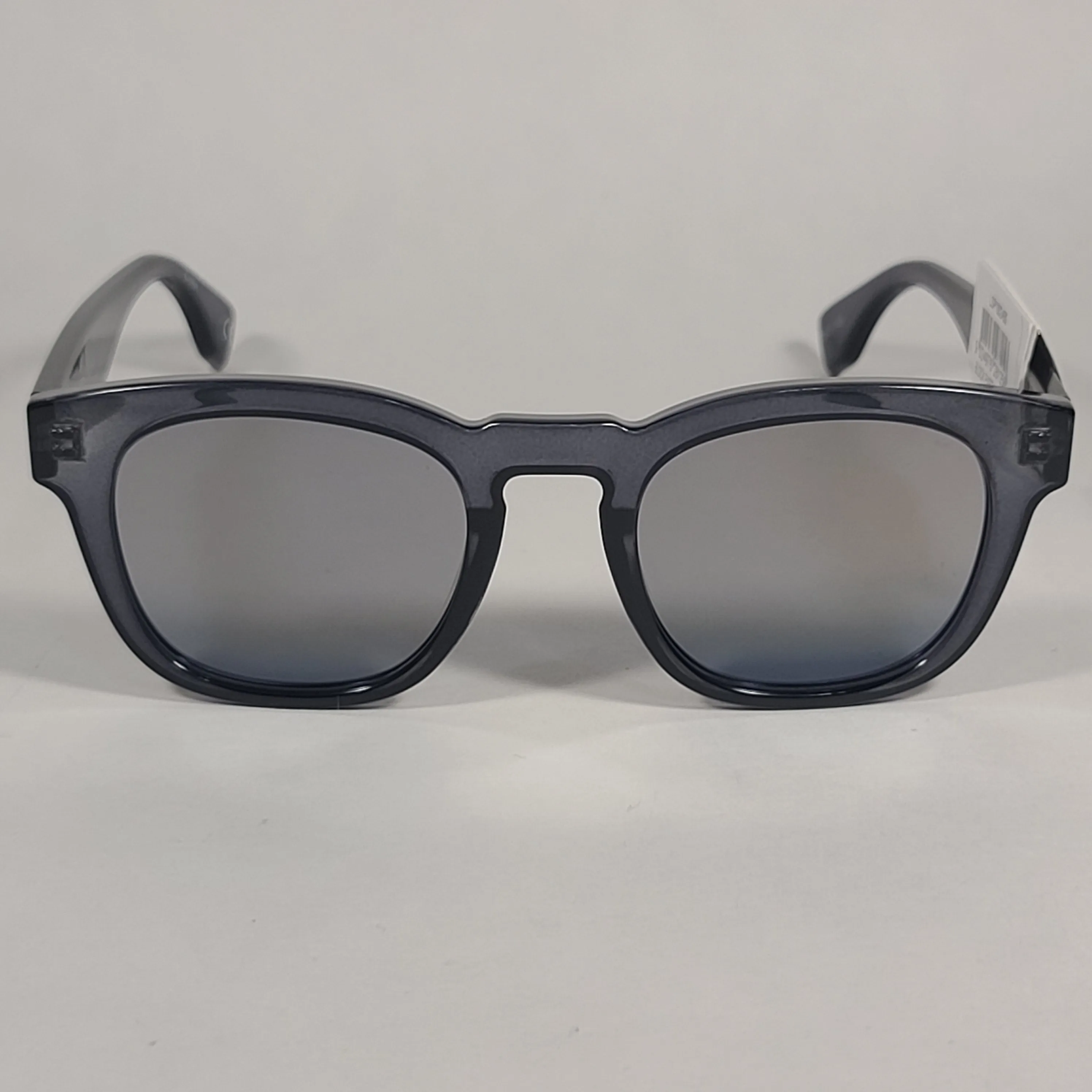 Le Specs Block Party Rectangle Sunglasses Slate Gray Frame Gray Gold Gradient Lens LSP1802450