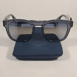 Le Specs Block Party Rectangle Sunglasses Slate Gray Frame Gray Gold Gradient Lens LSP1802450
