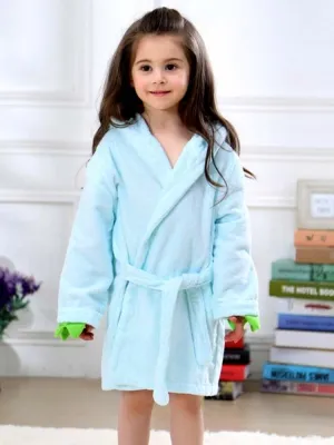 Light Blue Dinosaur Hooded Dressing Gown with Spikes & Tail