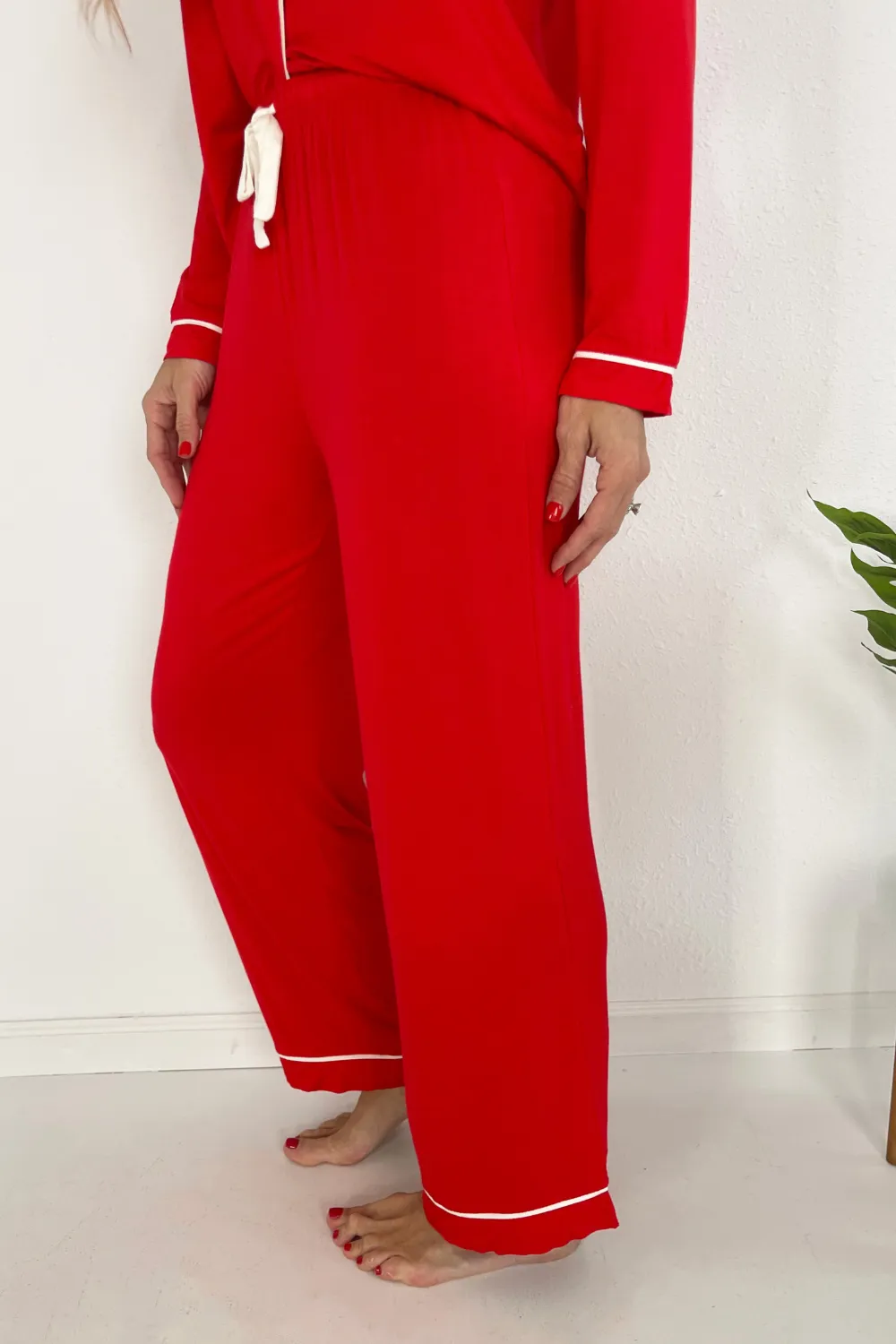 Long Sleeve Stretch Knit Pajama Set