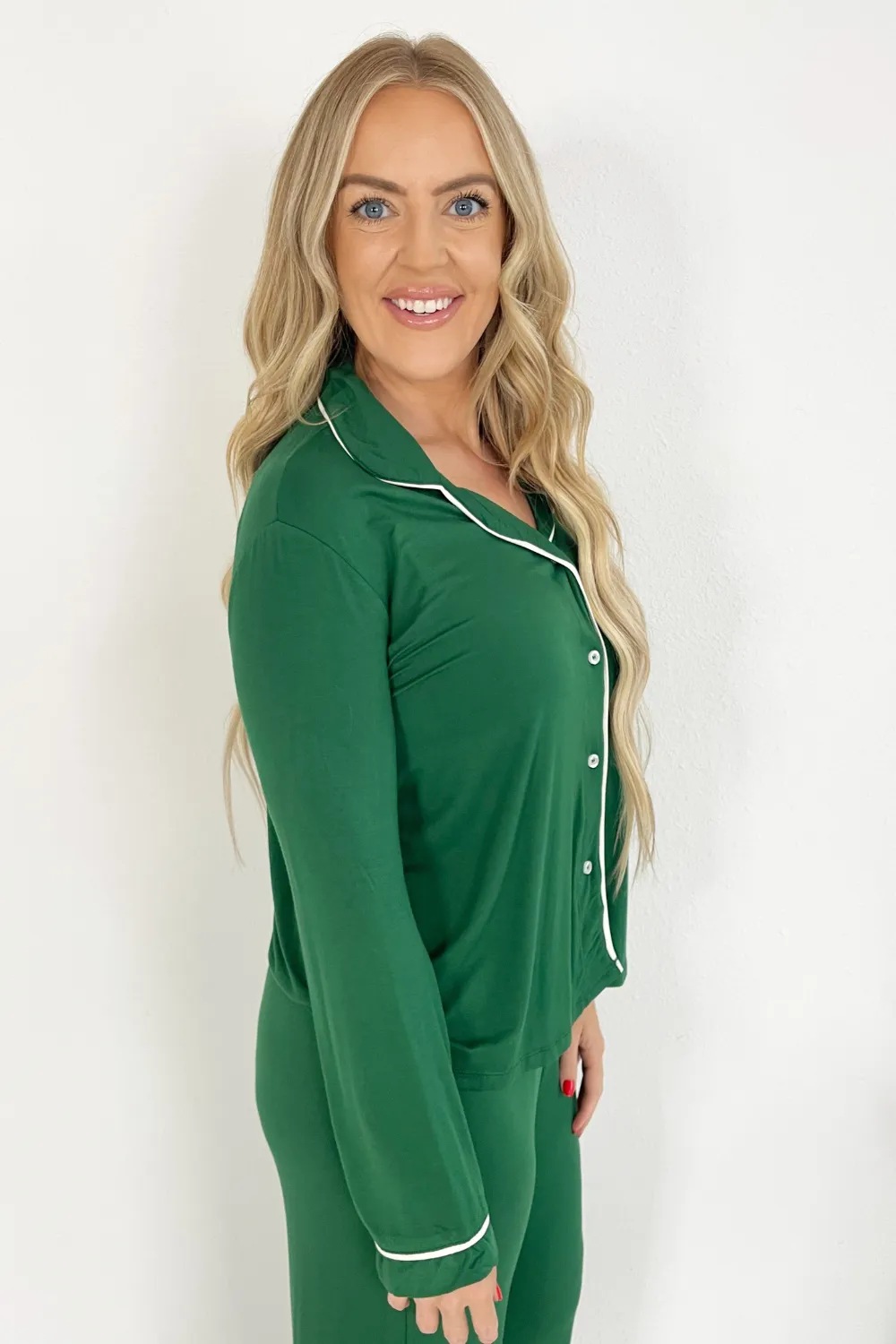 Long Sleeve Stretch Knit Pajama Set