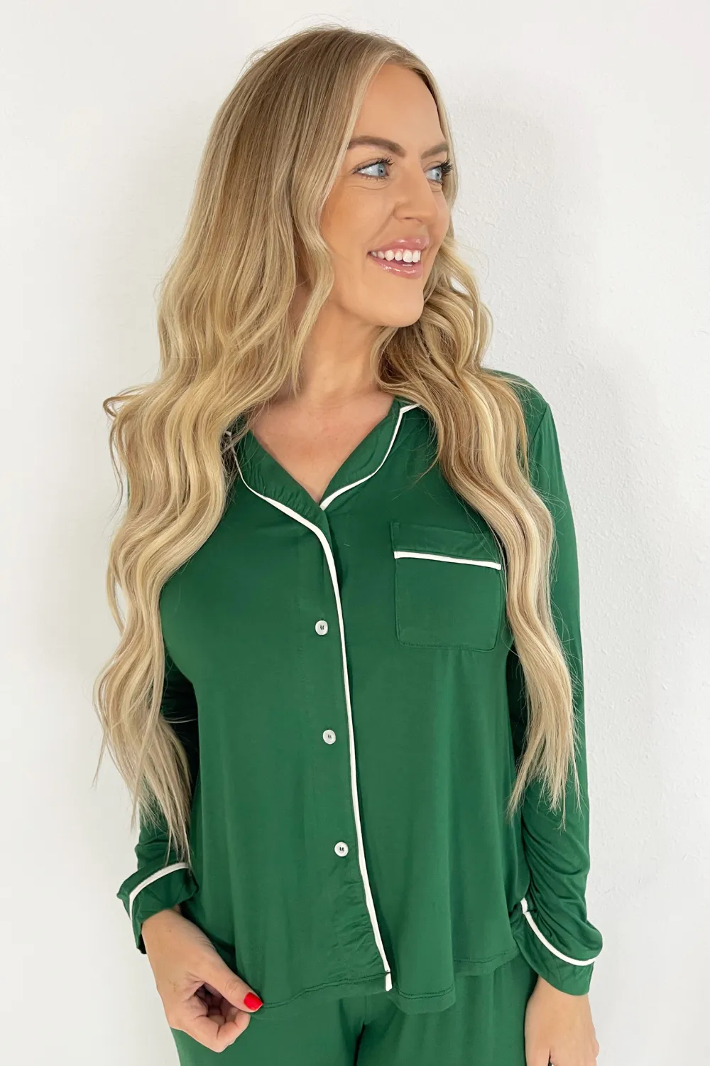 Long Sleeve Stretch Knit Pajama Set