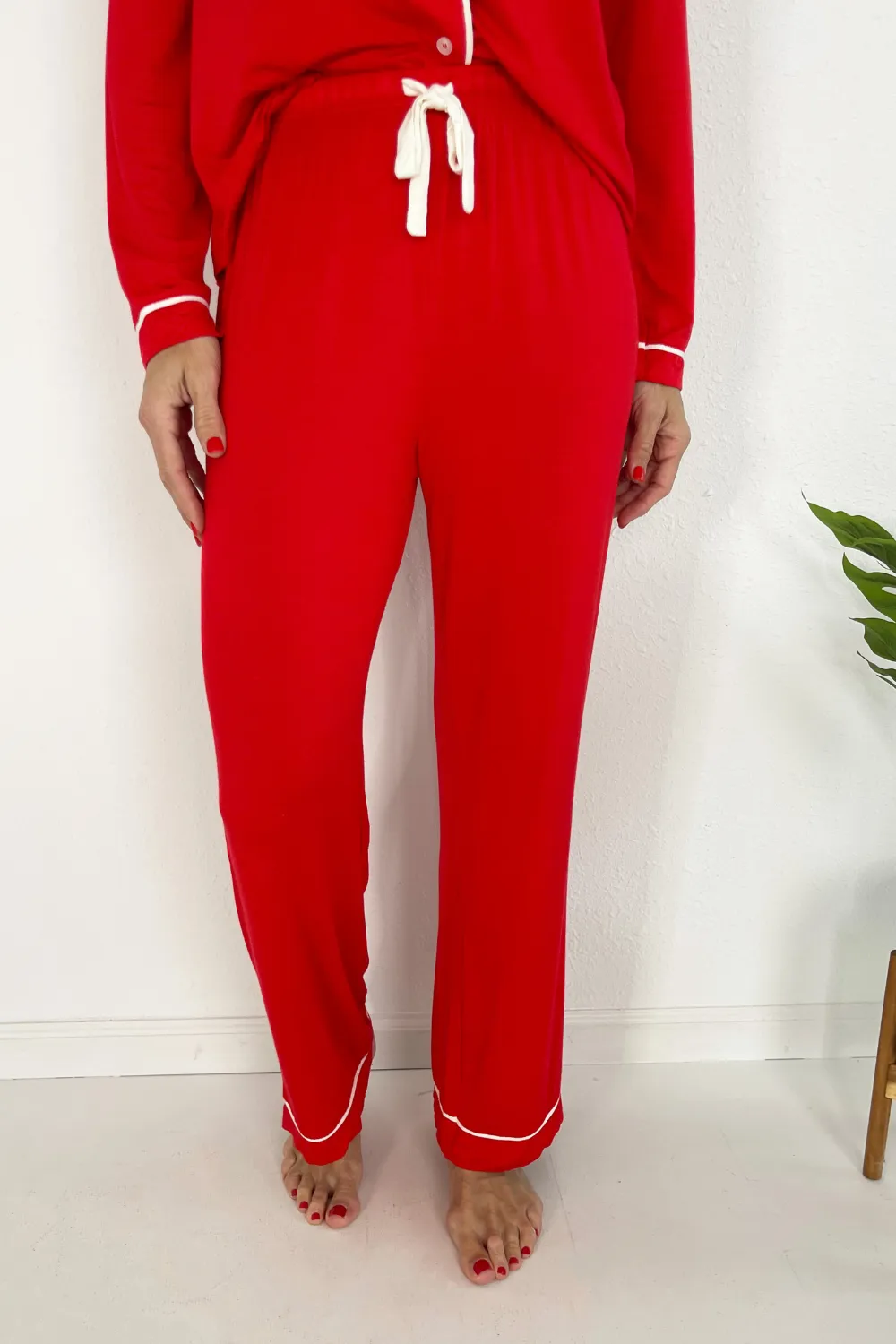 Long Sleeve Stretch Knit Pajama Set
