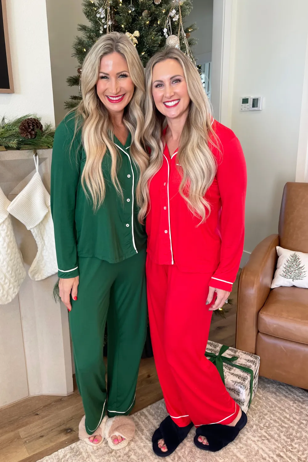 Long Sleeve Stretch Knit Pajama Set