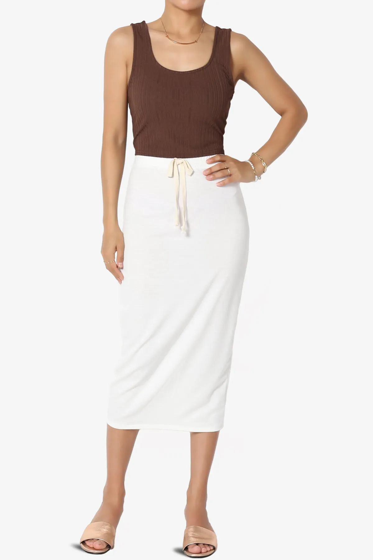Lotto Square Neck Rib Crop Tank Top