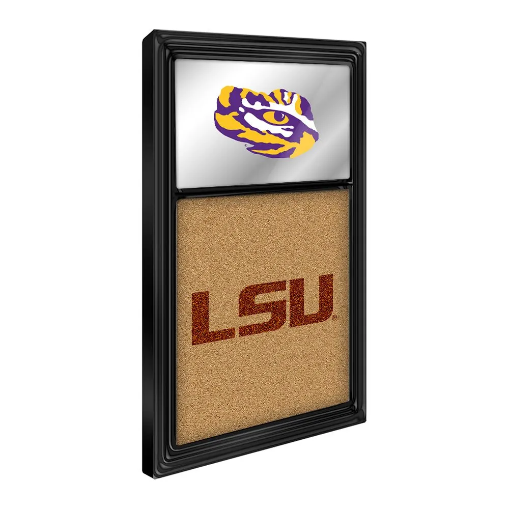 LSU Tigers: Dual Logo - Mirrored Cork Note Board