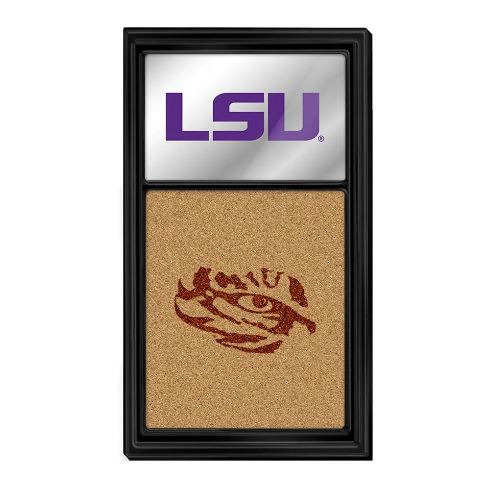 LSU Tigers: Dual Logo - Mirrored Cork Note Board