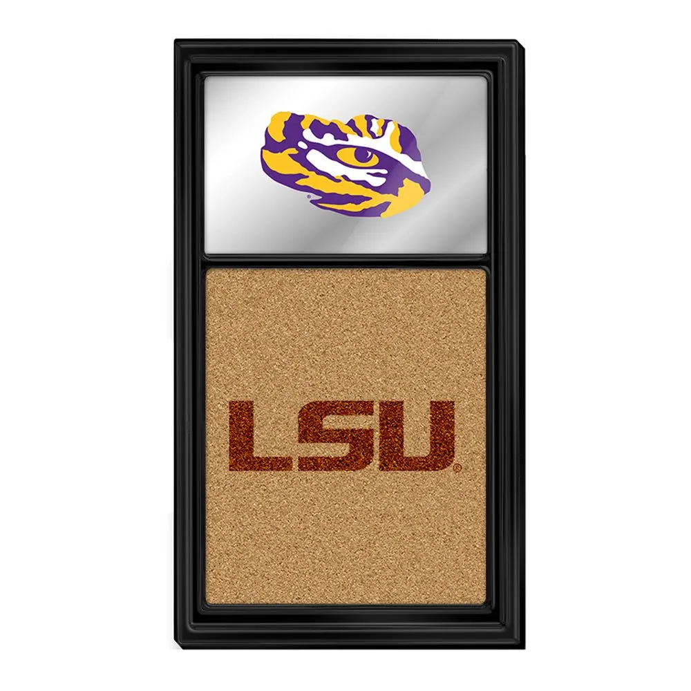 LSU Tigers: Dual Logo - Mirrored Cork Note Board