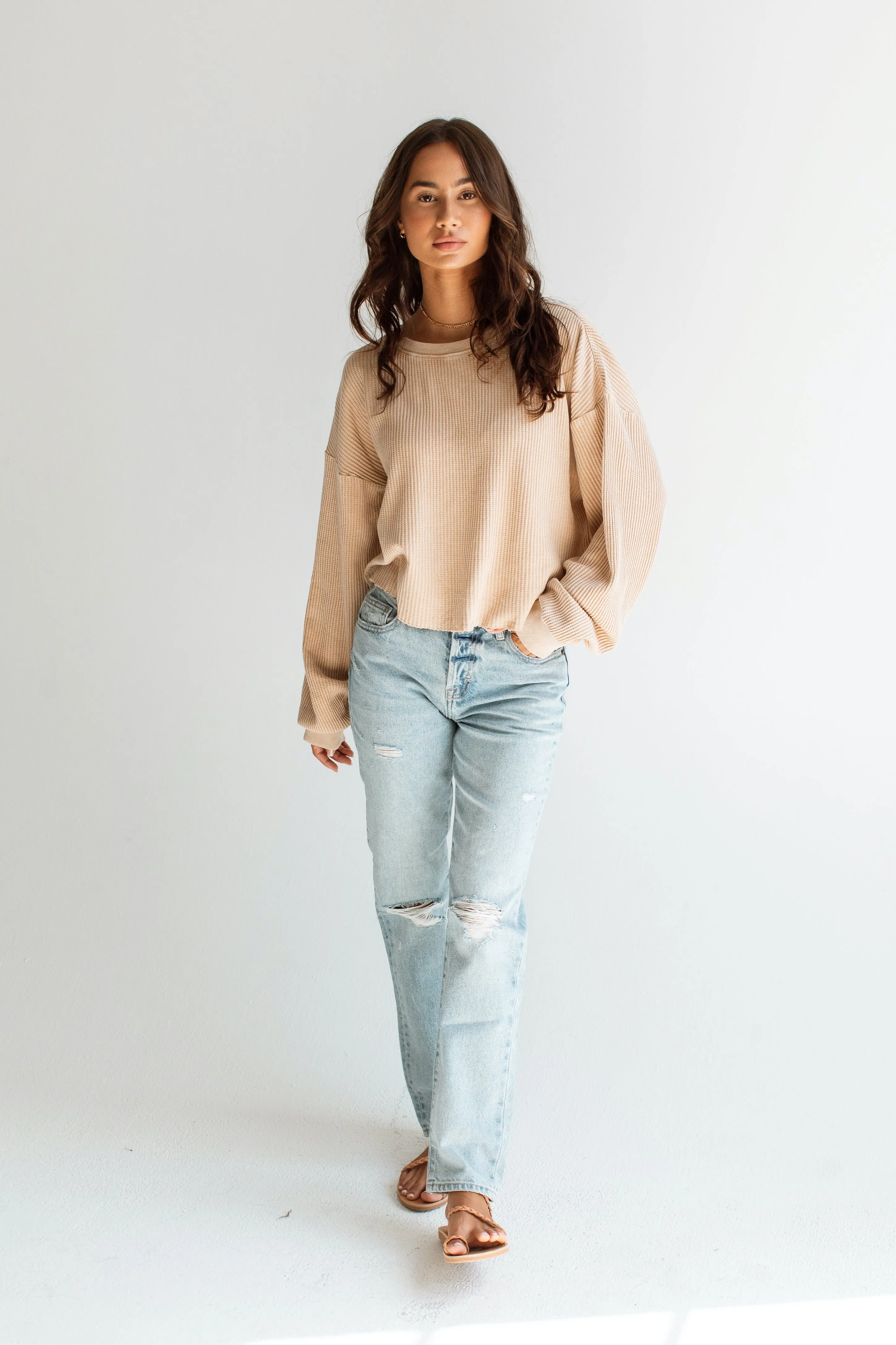 Madison Waffle Long Sleeve