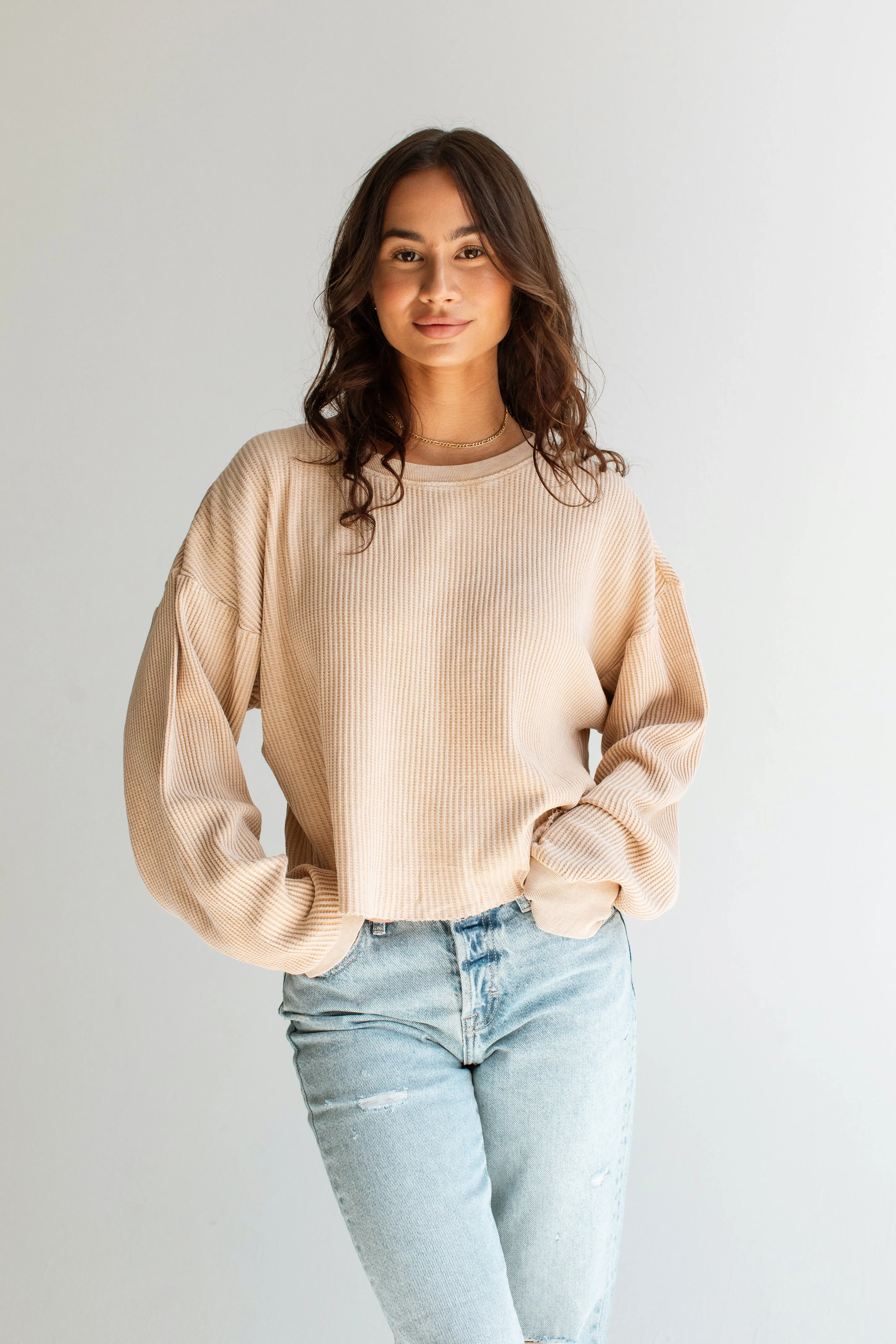 Madison Waffle Long Sleeve