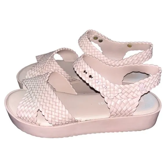 MELISSA   Salinas | Hotness Pink Braided Jelly Sandal 7