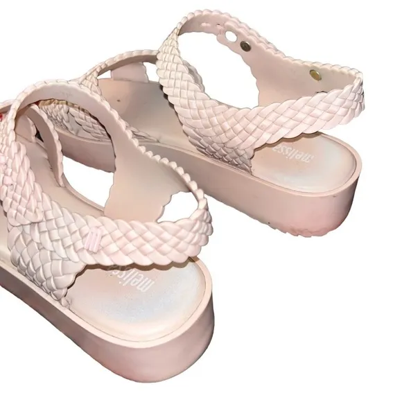 MELISSA   Salinas | Hotness Pink Braided Jelly Sandal 7