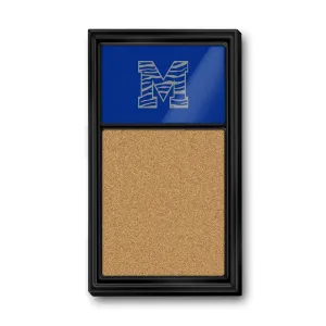 Memphis Tigers: Striped M - Cork Note Board