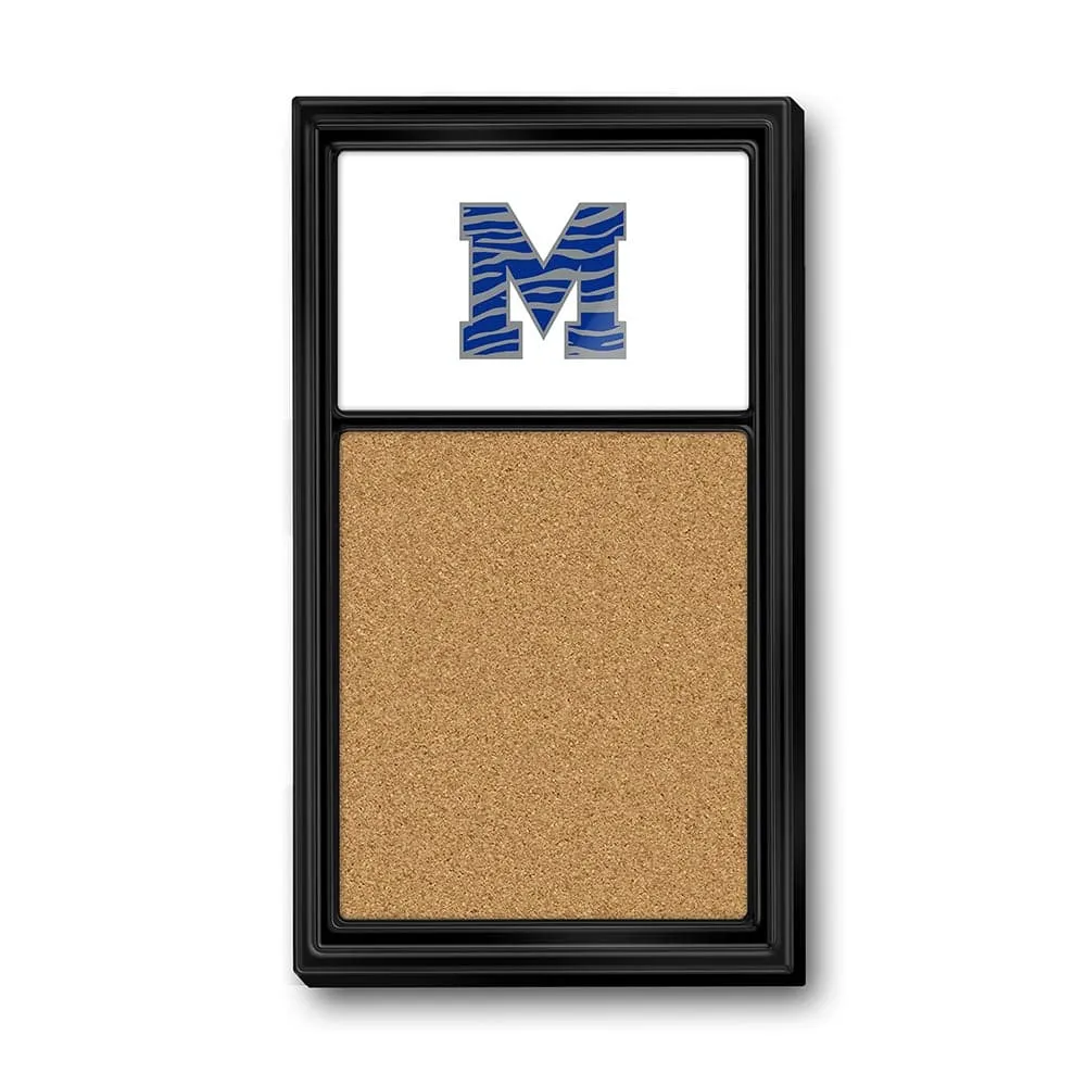 Memphis Tigers: Striped M - Cork Note Board