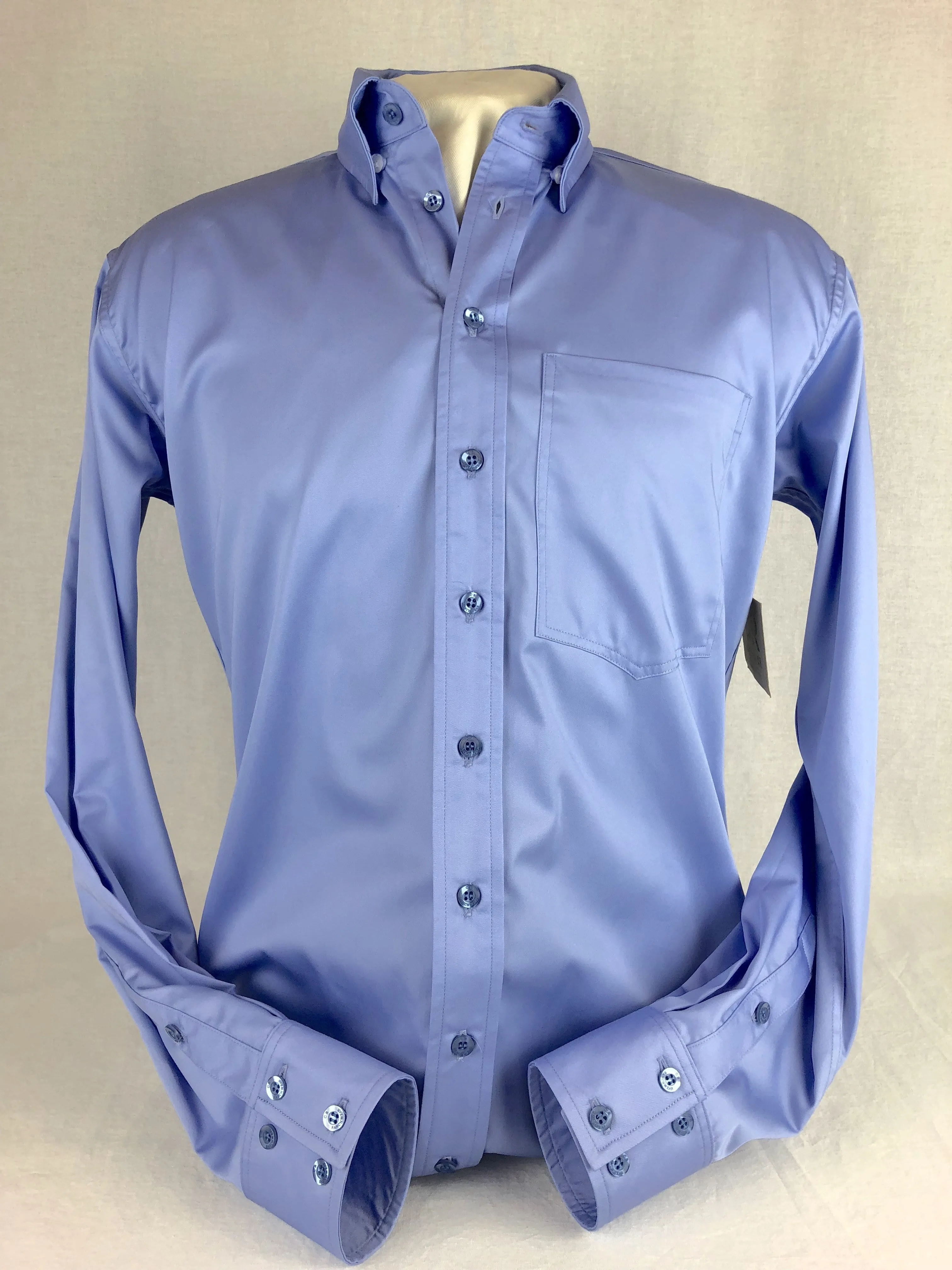 Men's CR Western Pro Periwinkle Cotton Sateen