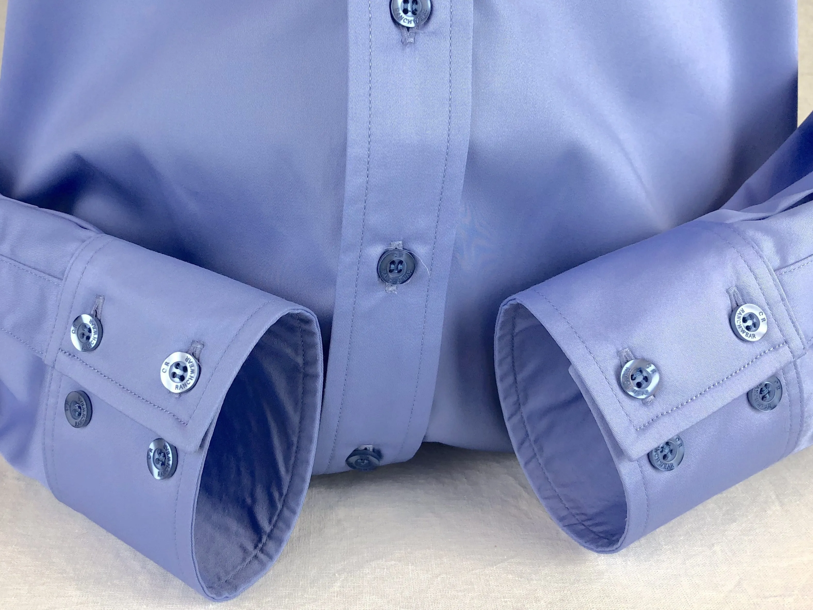 Men's CR Western Pro Periwinkle Cotton Sateen