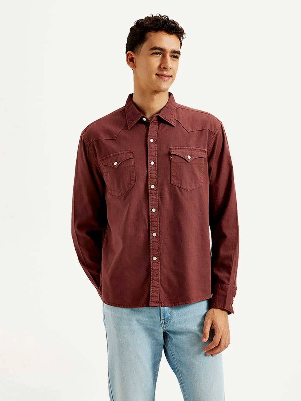 Men's Solid Dyed Slim Fit Shirt