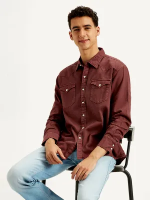 Men's Solid Dyed Slim Fit Shirt