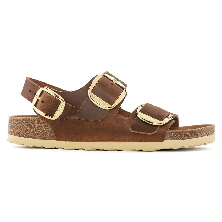 Milano Big Buckle | Oiled Leather | Cognac