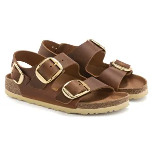 Milano Big Buckle | Oiled Leather | Cognac