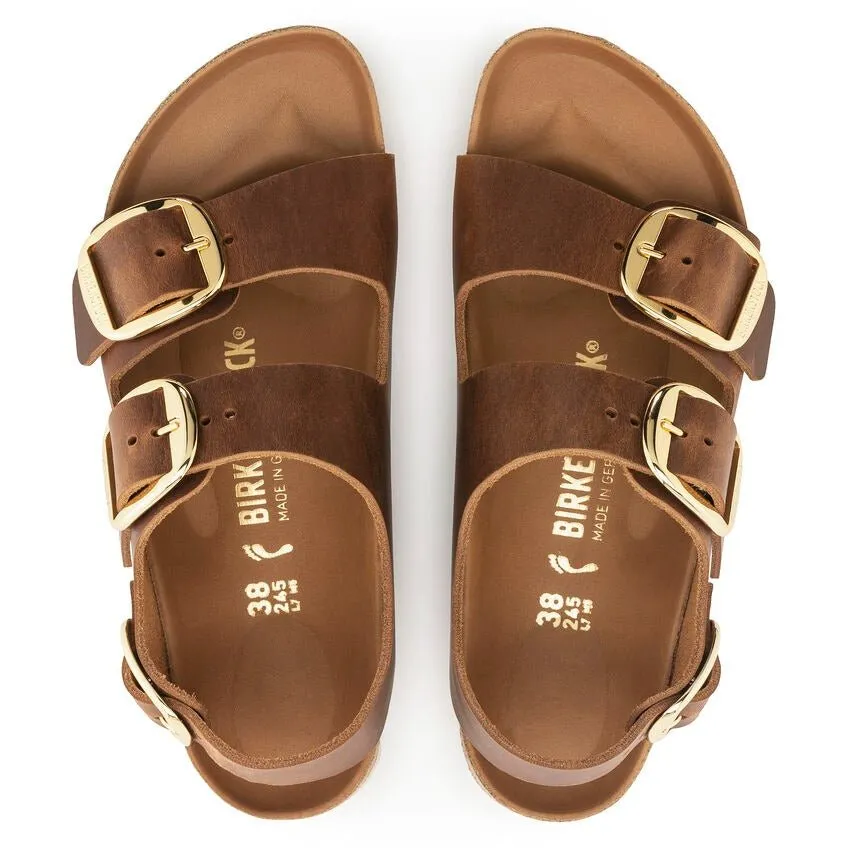 Milano Big Buckle | Oiled Leather | Cognac