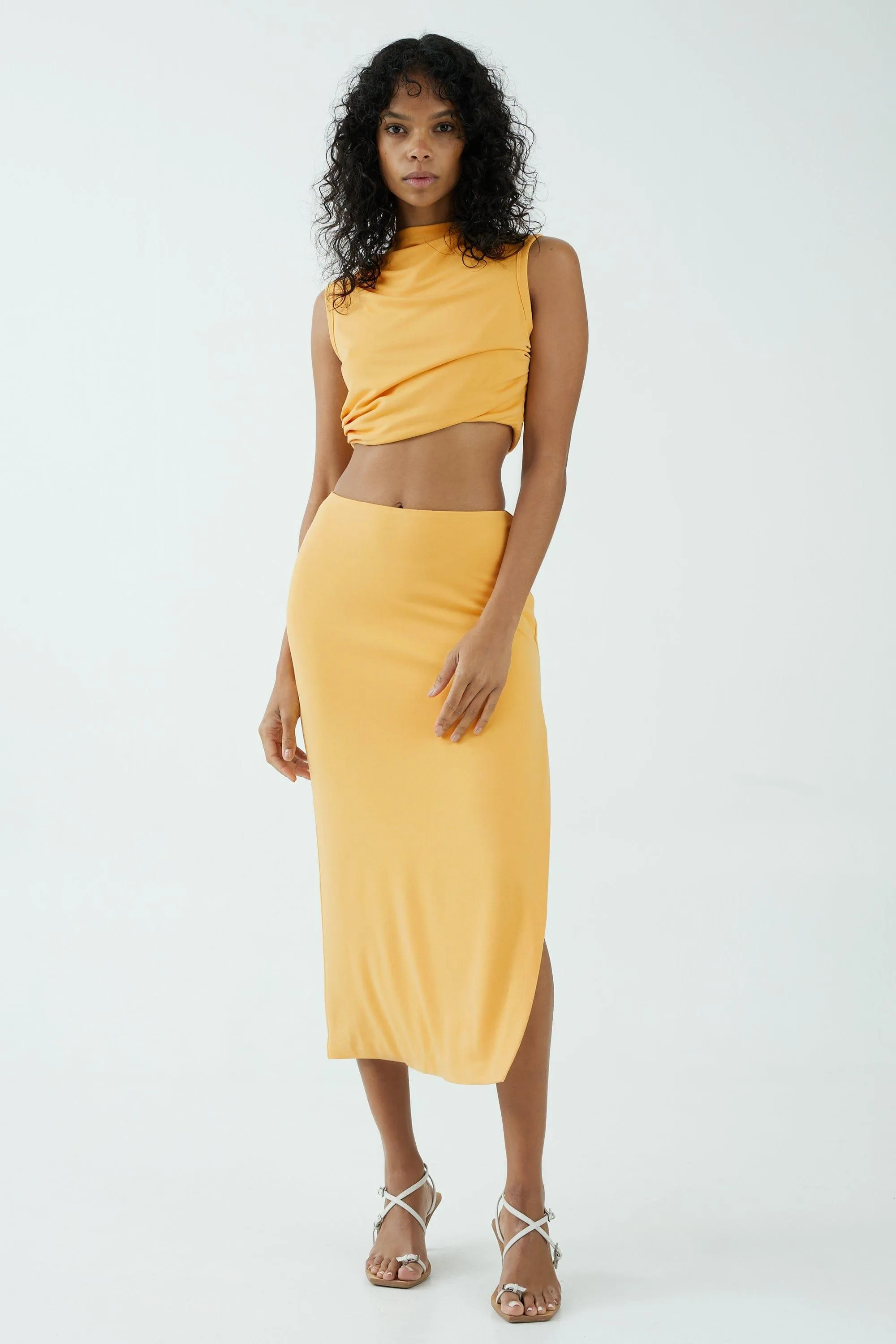 MODE TUCK TANK TOP | MARIGOLD | FINAL SALE