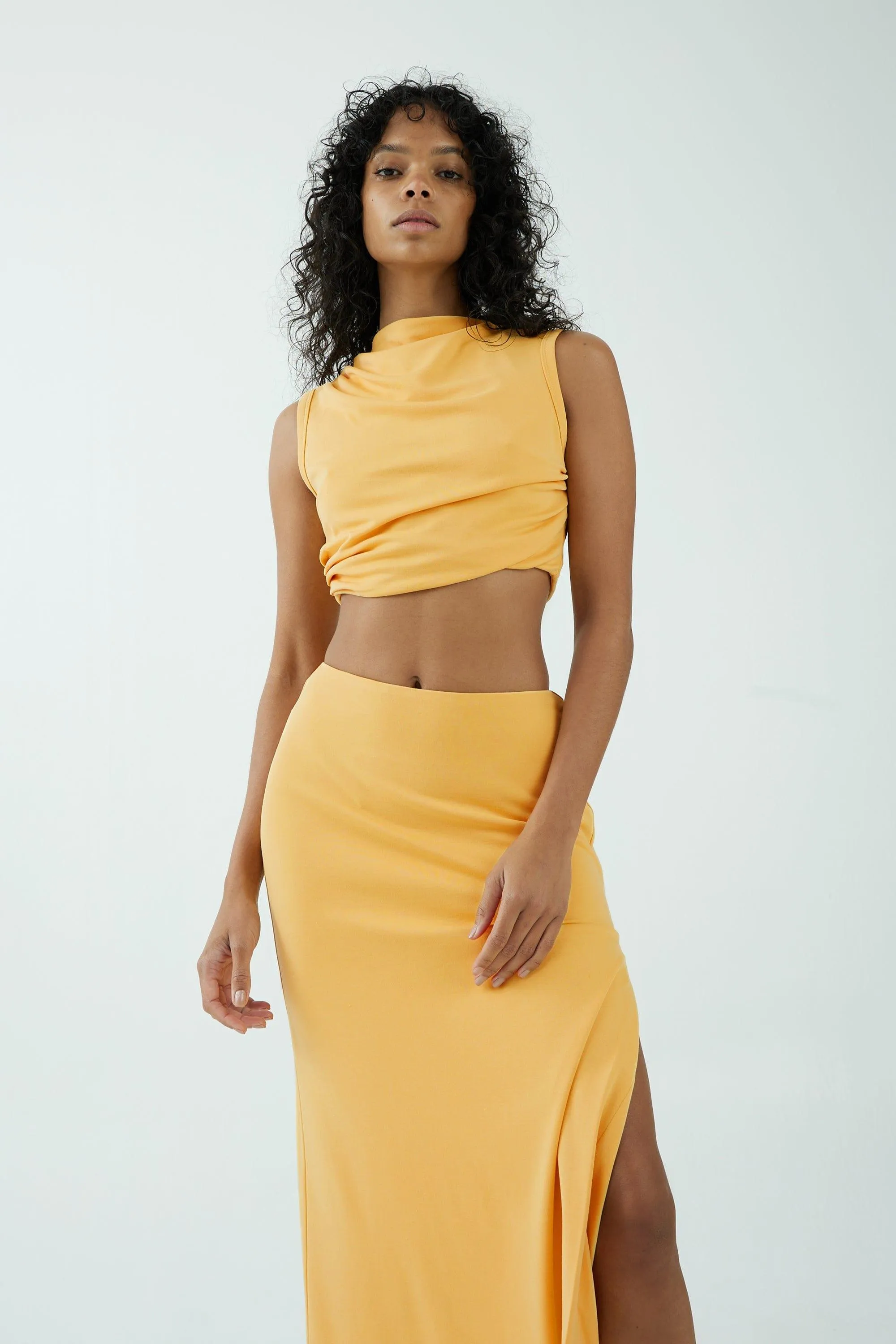 MODE TUCK TANK TOP | MARIGOLD | FINAL SALE