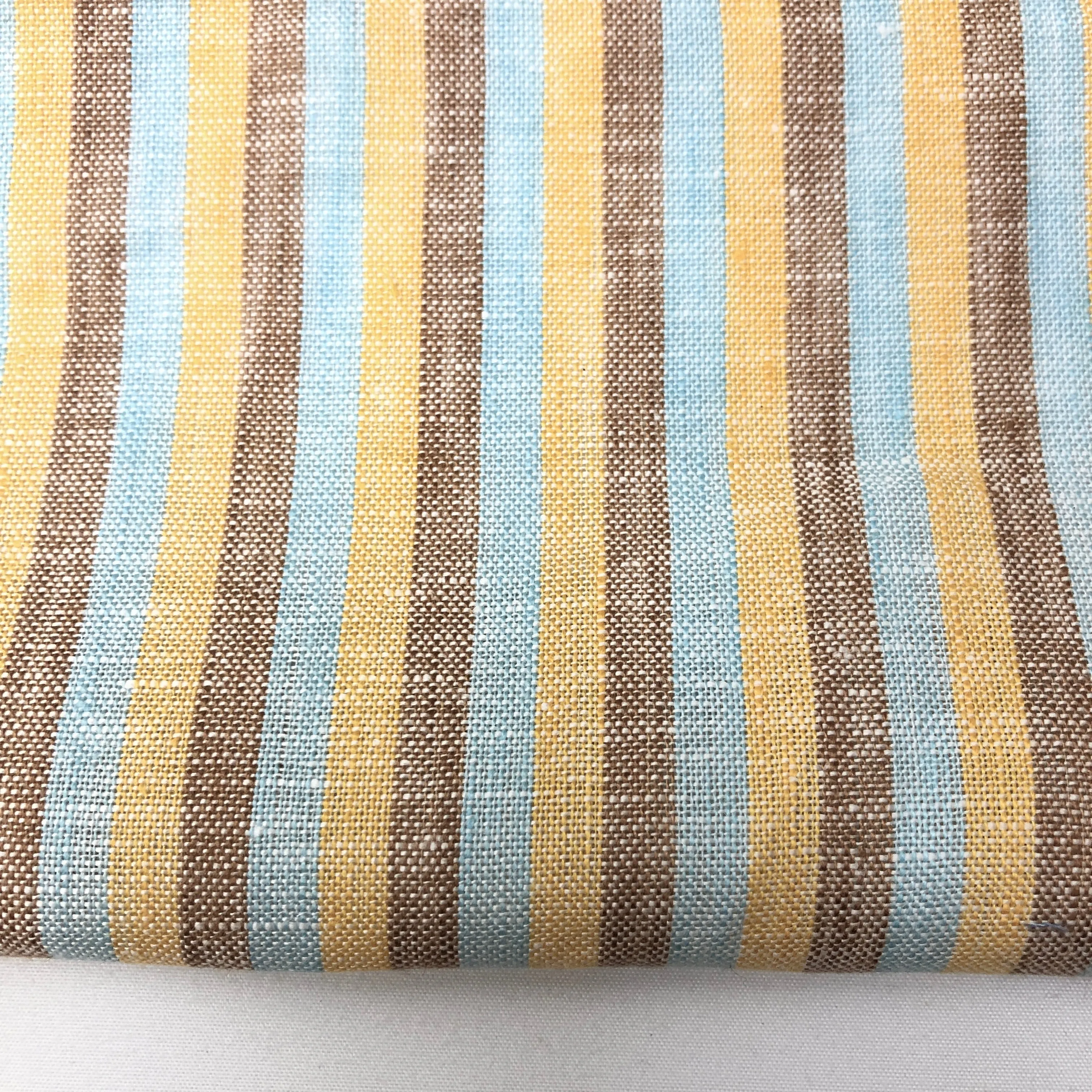 Multi Color Stripes 100% Linen Roman Shade, Flat Roman Shade, Kid Nursery Roman Shade