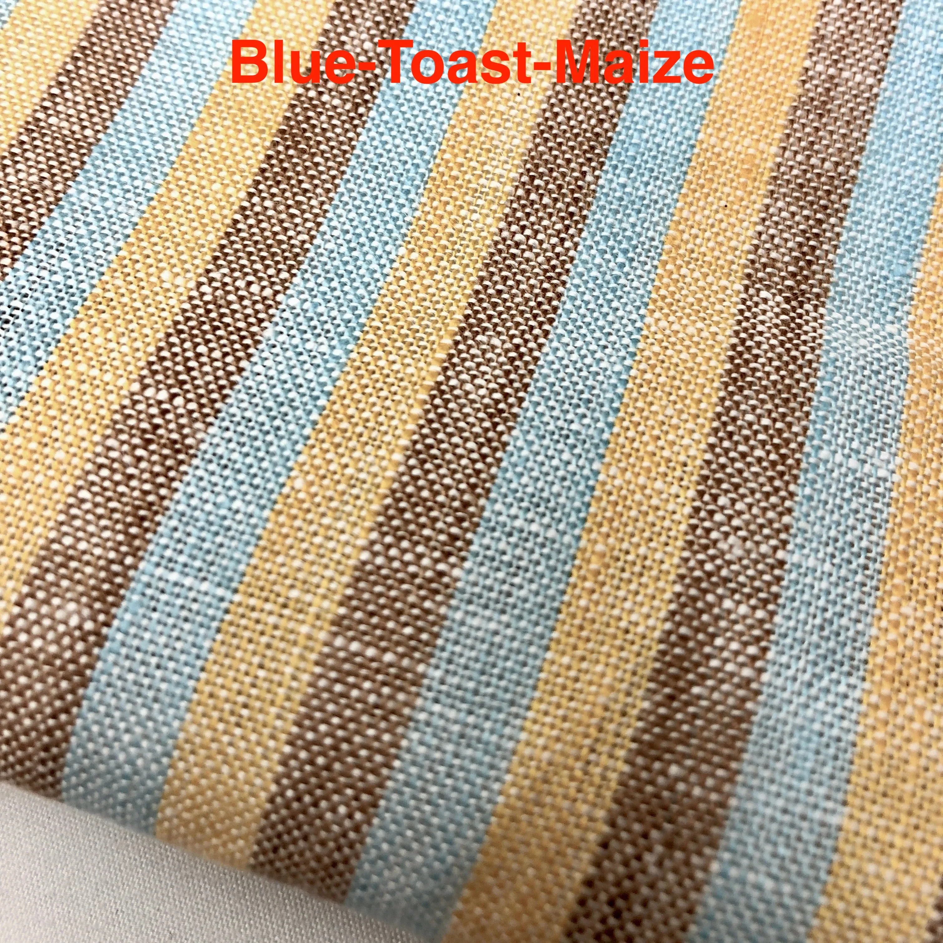 Multi Color Stripes 100% Linen Roman Shade, Flat Roman Shade, Kid Nursery Roman Shade