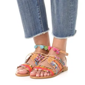NEW $275 ELINA LINARDAKI Hula Hoop Sandal