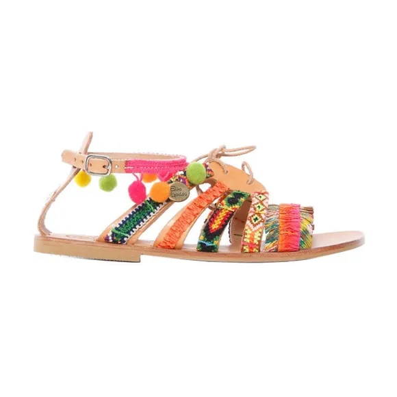 NEW $275 ELINA LINARDAKI Hula Hoop Sandal