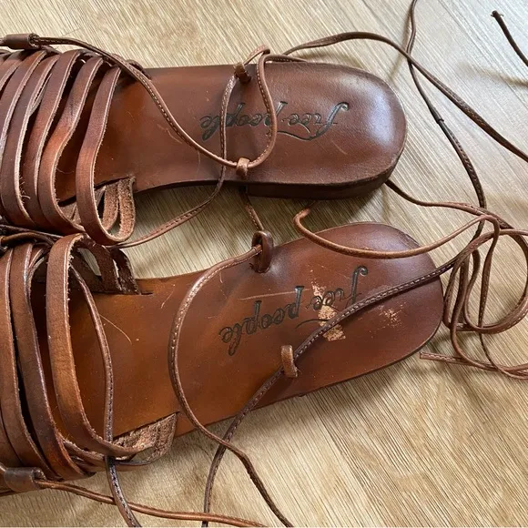 NEW Free People Cami Huarache Wrap Sandal