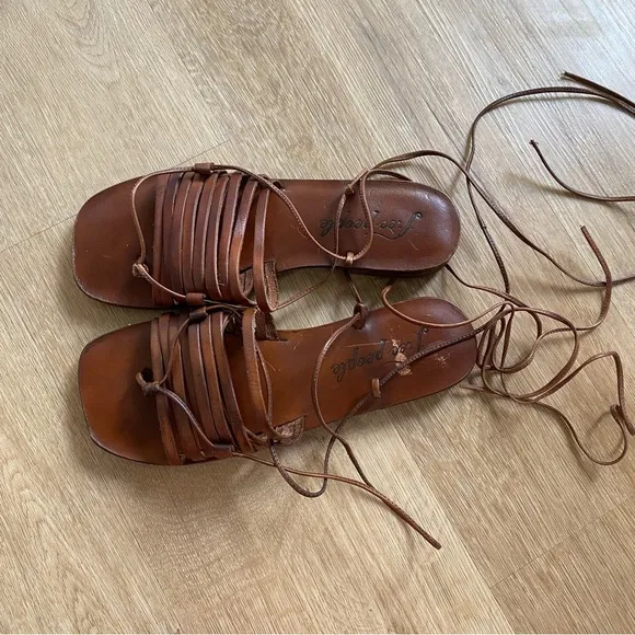 NEW Free People Cami Huarache Wrap Sandal