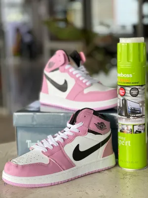 Nike Air Jordan 1 Sneakers (Pink/White)