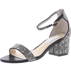 NWOT Betsey Johnson Blue Women's Mari Heeled Sandal, Black, 8 W US