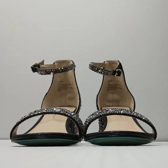 NWOT Betsey Johnson Blue Women's Mari Heeled Sandal, Black, 8 W US