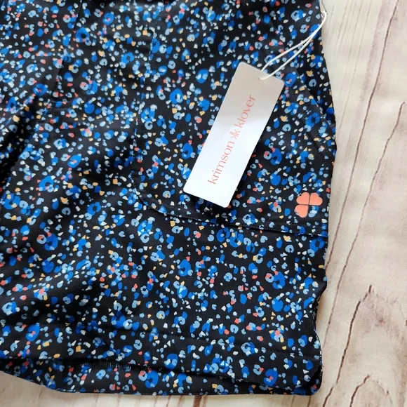 NWT Krimson Klover &quot;Rory&quot; Trailblazer Sport Short Confetti Black, Women's Size L