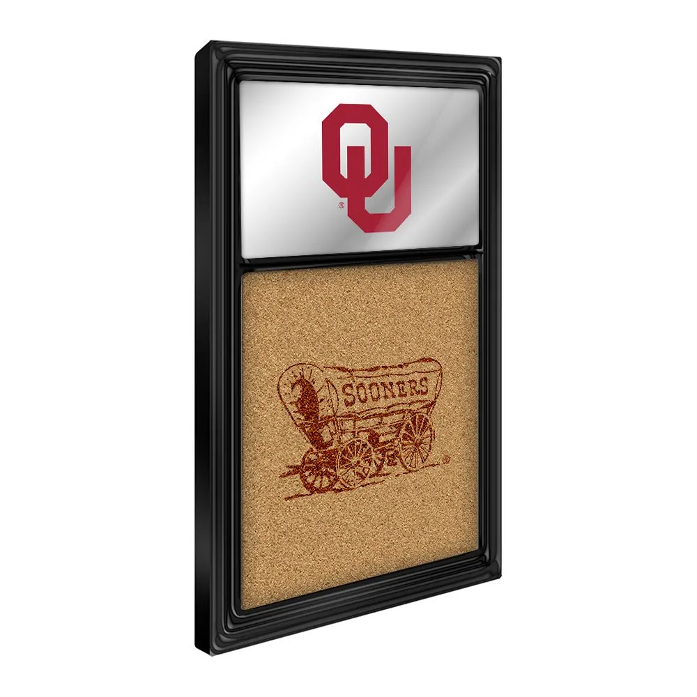 Oklahoma Sooners: Dual Logo - Mirrored Cork Note Board
