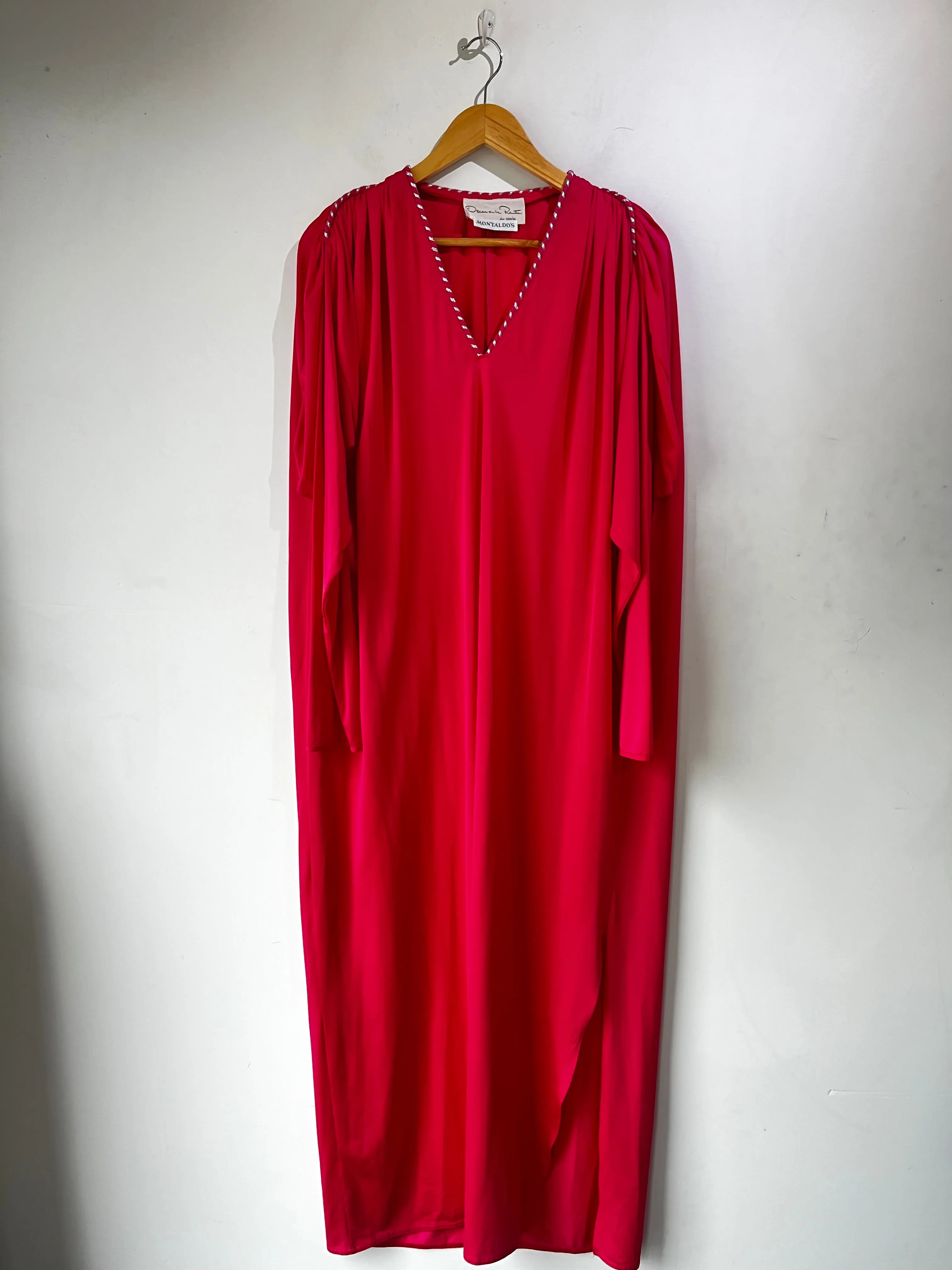 Oscar De La Rental Pink Polyester Caftan