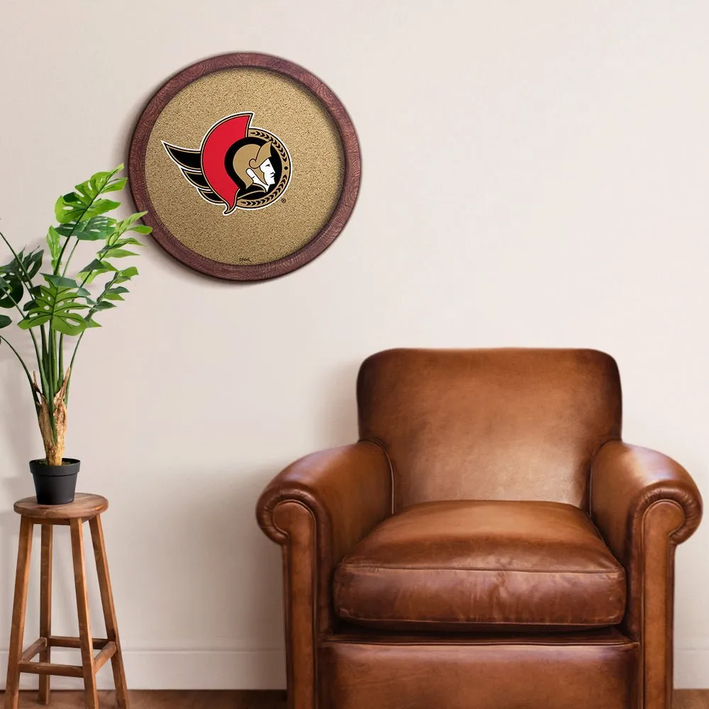 Ottawa Senators: Barrel Top Cork Note Board