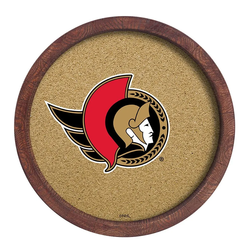 Ottawa Senators: Barrel Top Cork Note Board