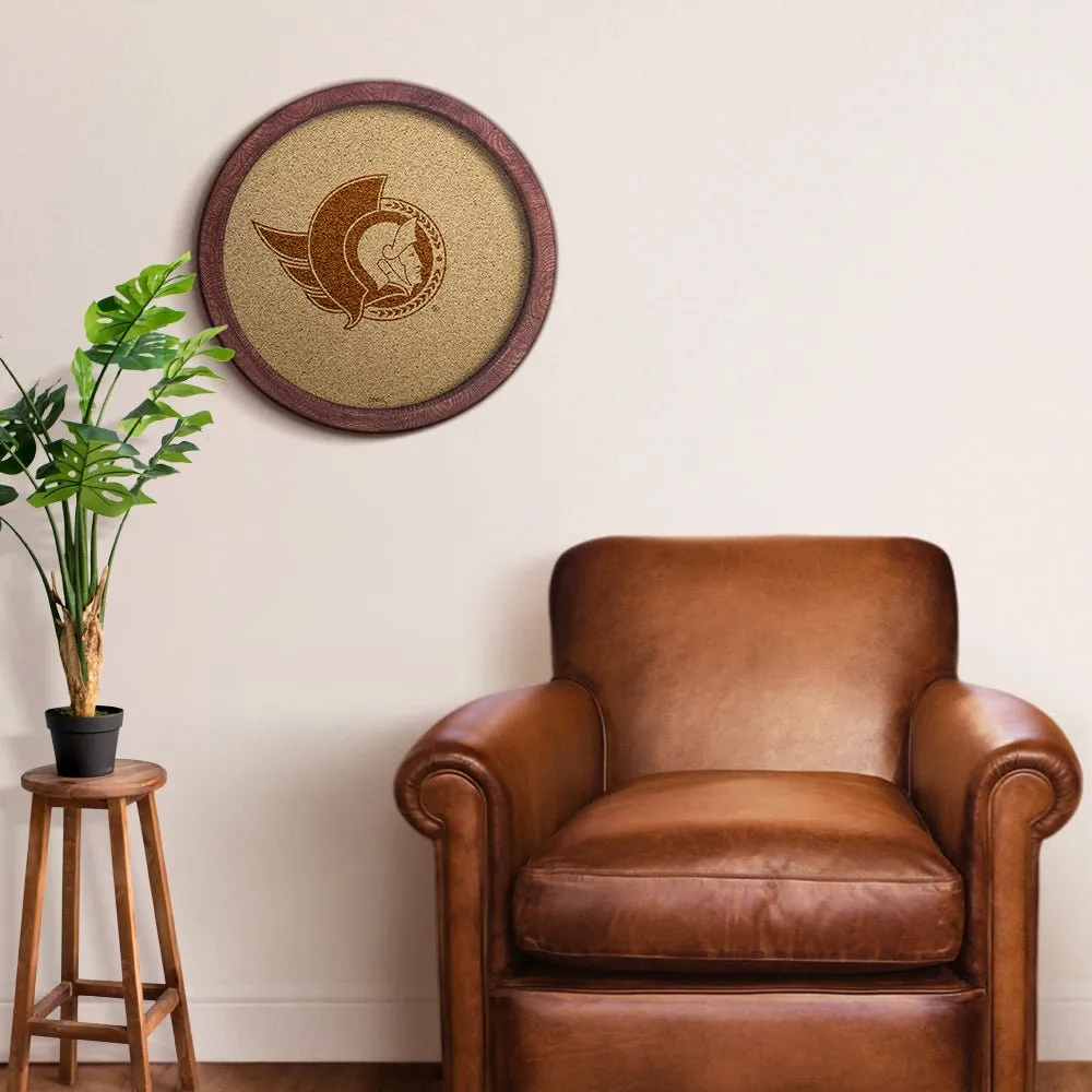Ottawa Senators: Barrel Top Cork Note Board