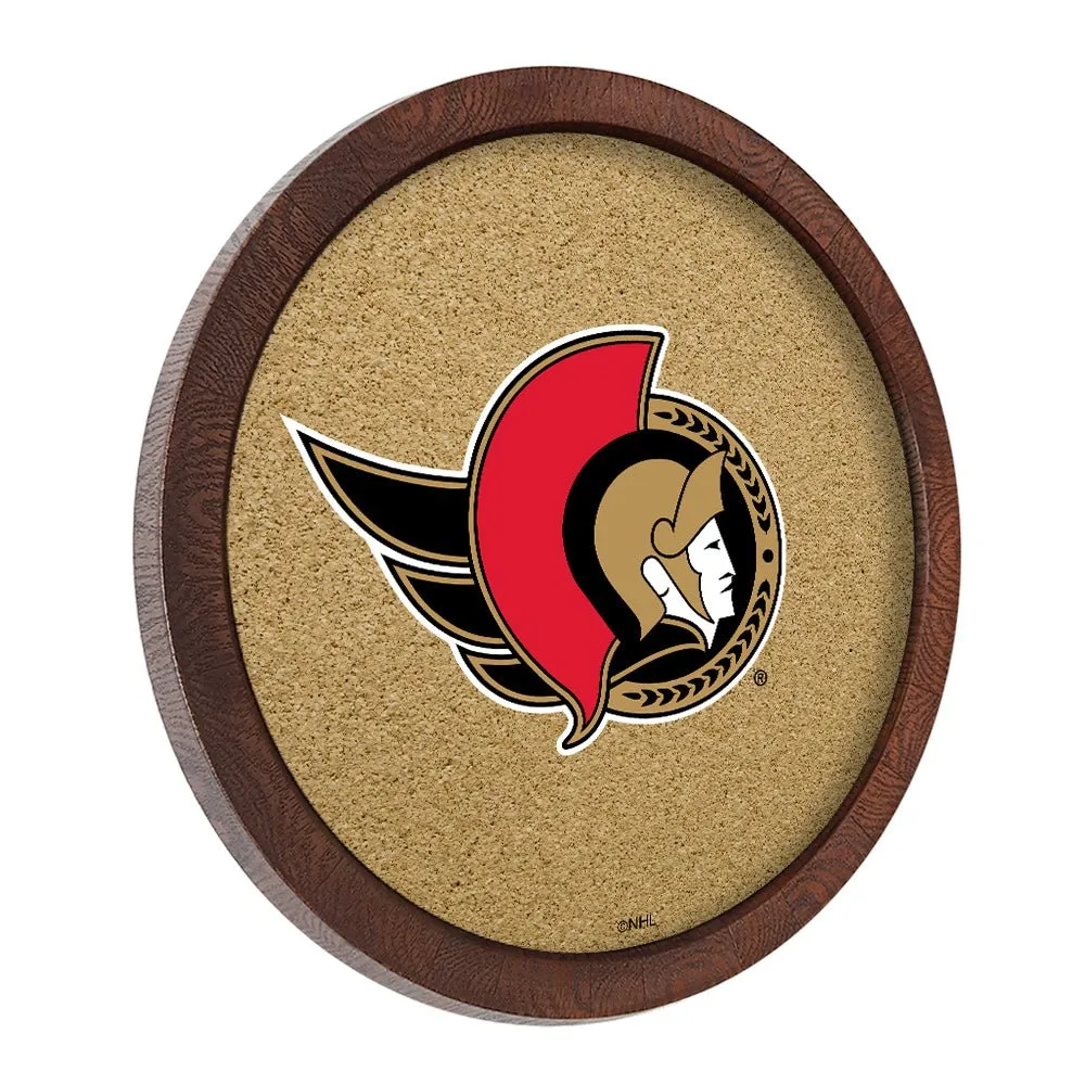 Ottawa Senators: Barrel Top Cork Note Board