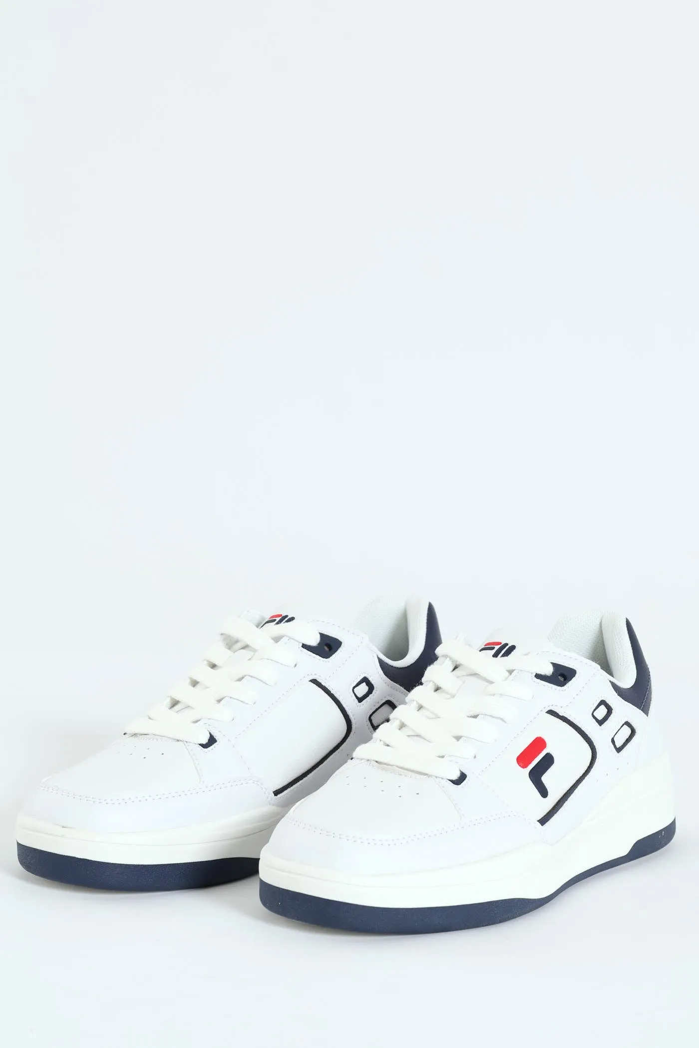 Owen Panel Block Lace Up Sneaker - White/Navy