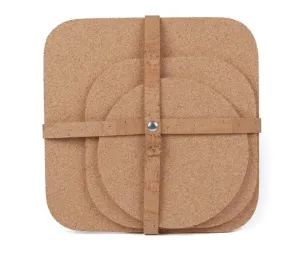 Pack of 3 - Vegan Cork Trivet - Hot Pads -  Chunky Hot Pads - Natural Cork - Cork hot pot holders
