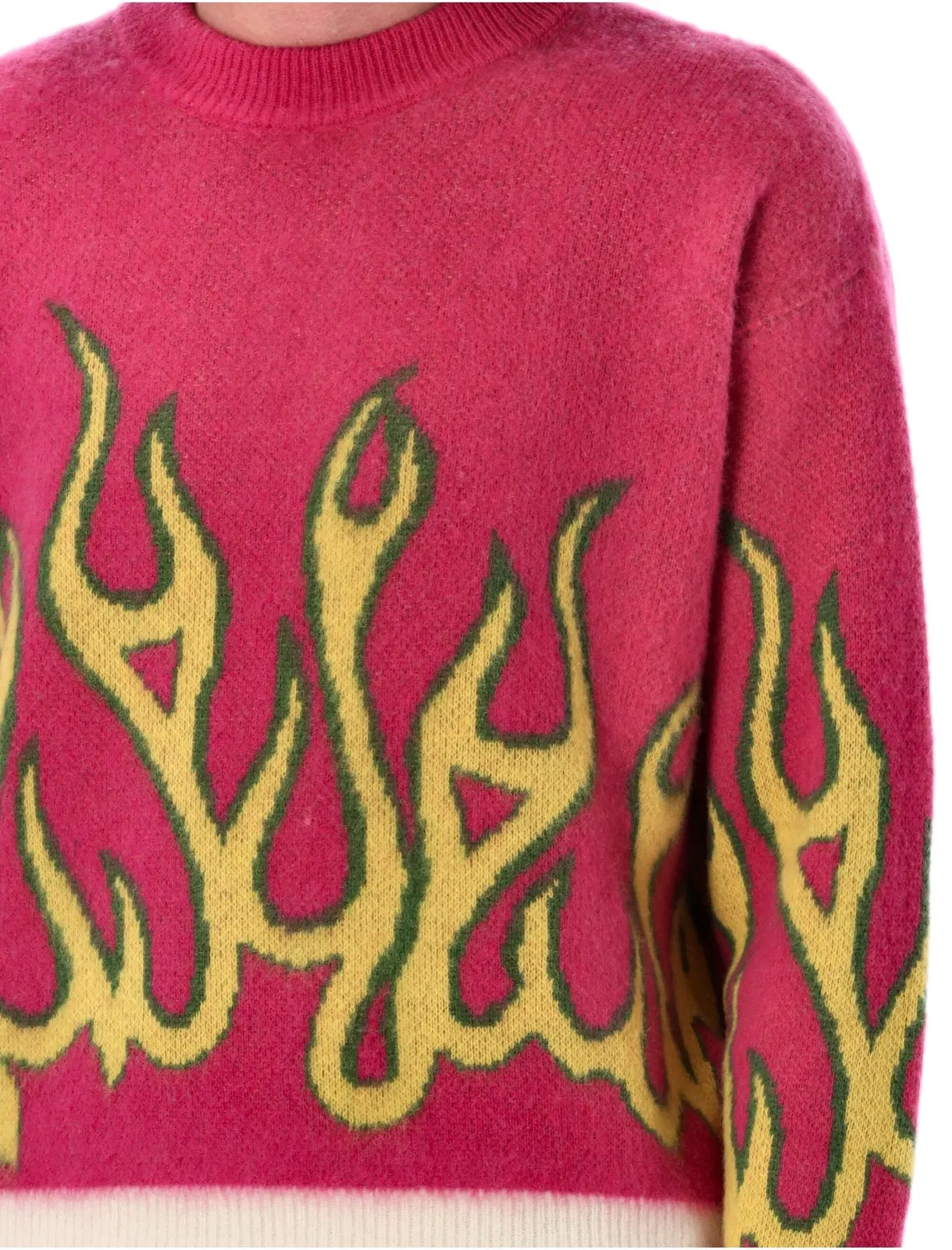 Palm Angels Palm Angels Flame Intarsia Crewneck Knit Jumper