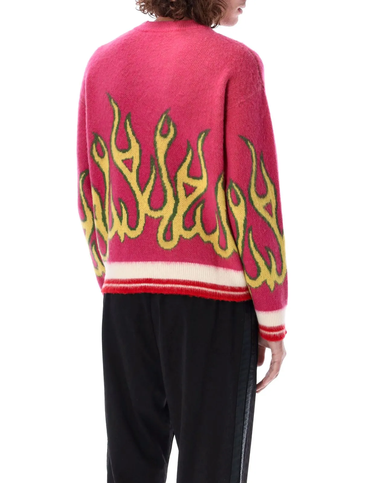 Palm Angels Palm Angels Flame Intarsia Crewneck Knit Jumper