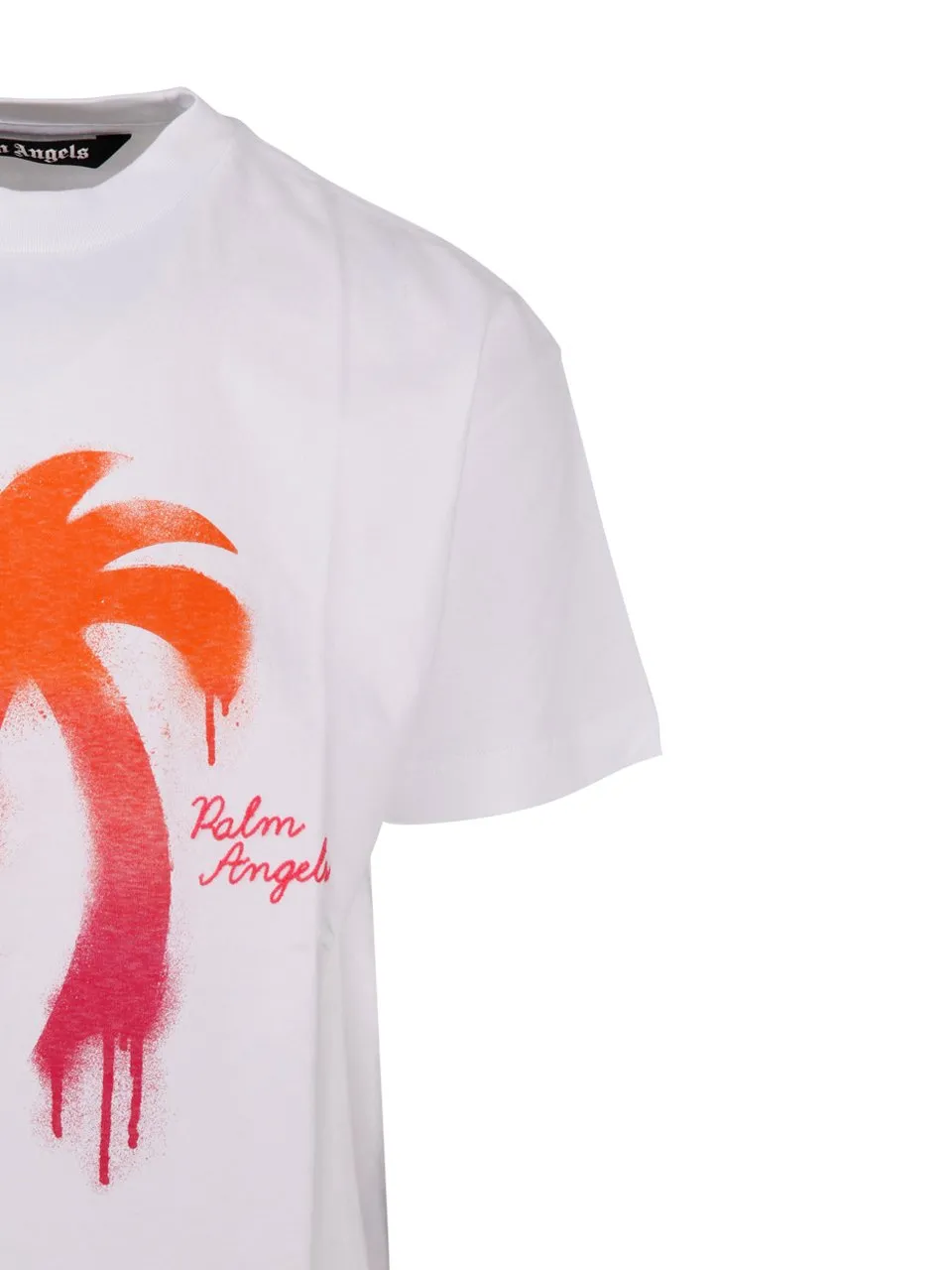 Palm Angels Palm Angels Palm Tree Printed Crewneck T-Sihrt
