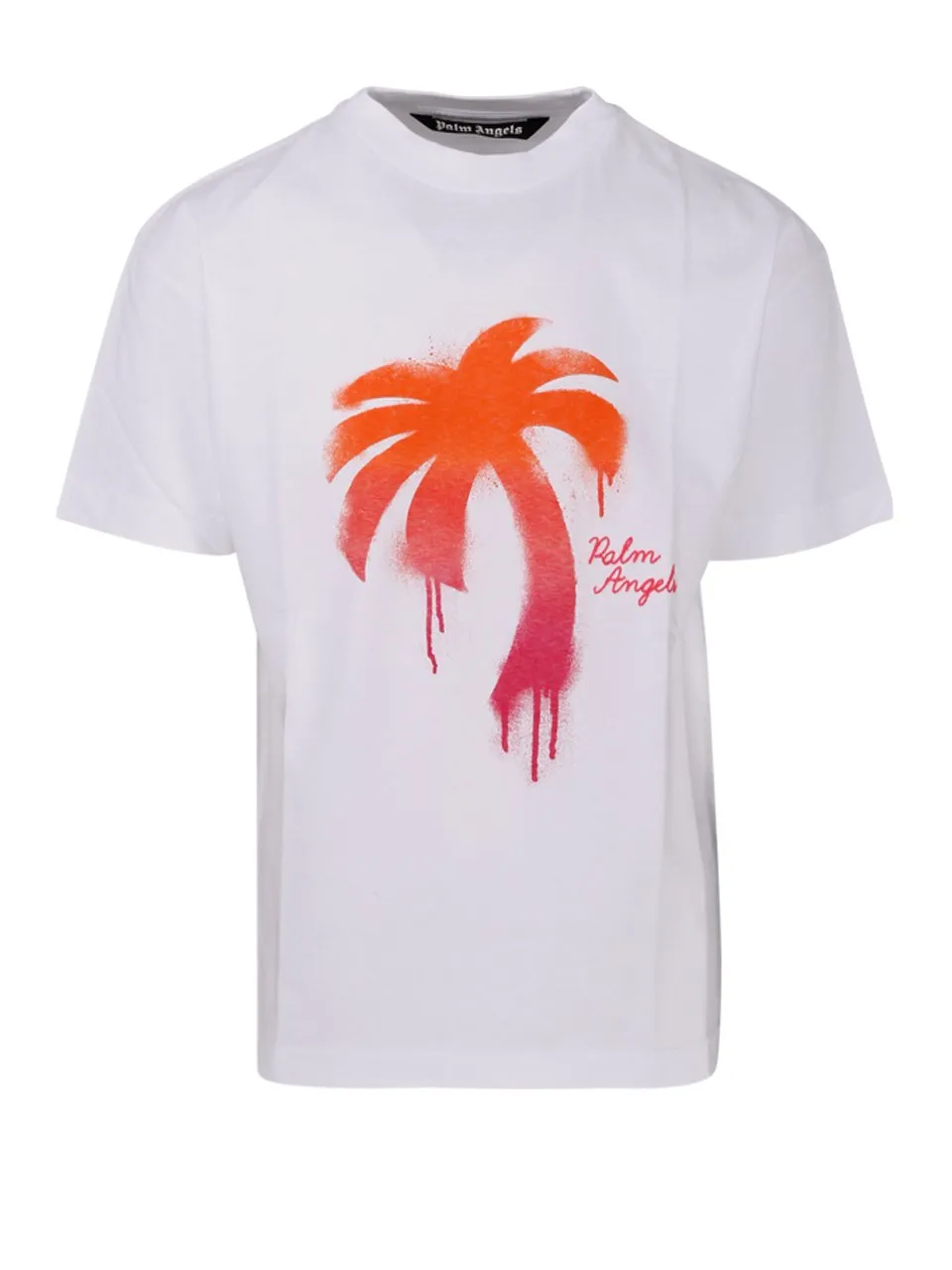 Palm Angels Palm Angels Palm Tree Printed Crewneck T-Sihrt